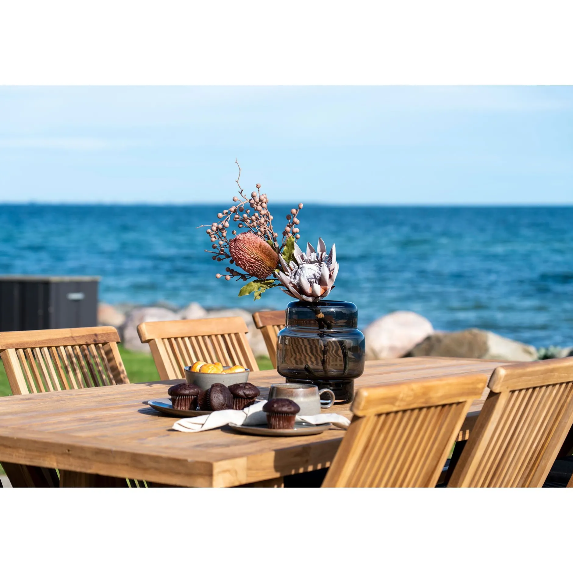 Teak Volos Esstisch - Natur, 100x240x75 cm
