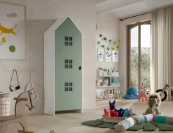 2-teiliger Kleiderschrank Casami Brügge - 115x37x172 cm - Blau/Grün