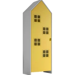 3-teiliger Kleiderschrank Casami Brügge - 173x37x172 cm - Rosa/blau/gelb