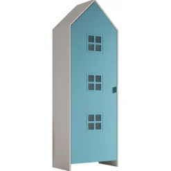 3-teiliger Kleiderschrank Casami Brügge - 173x37x172 cm - Blau/Rosa