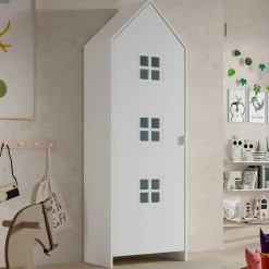 2-teiliger Kleiderschrank Casami Brügge - 115x37x172 cm - Weiß/gelb