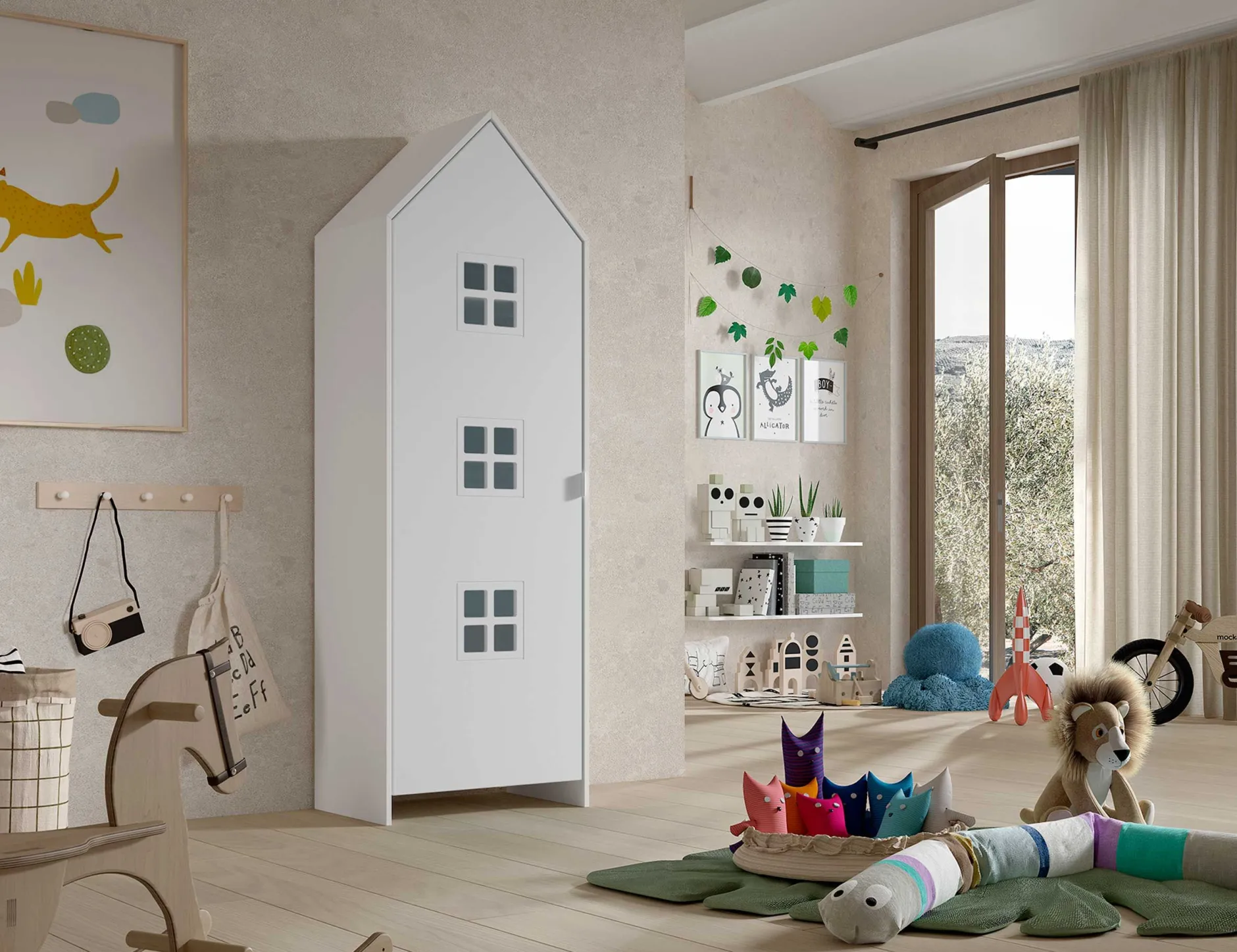 2-teiliger Kleiderschrank Casami Brügge - 115x37x172 cm - Rosa/Weiß