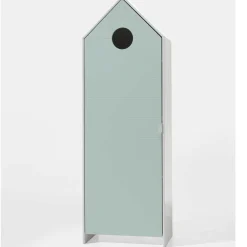 2-teiliger Kleiderschrank Casami - 115x37x172 cm - Weiß/Mintgrün