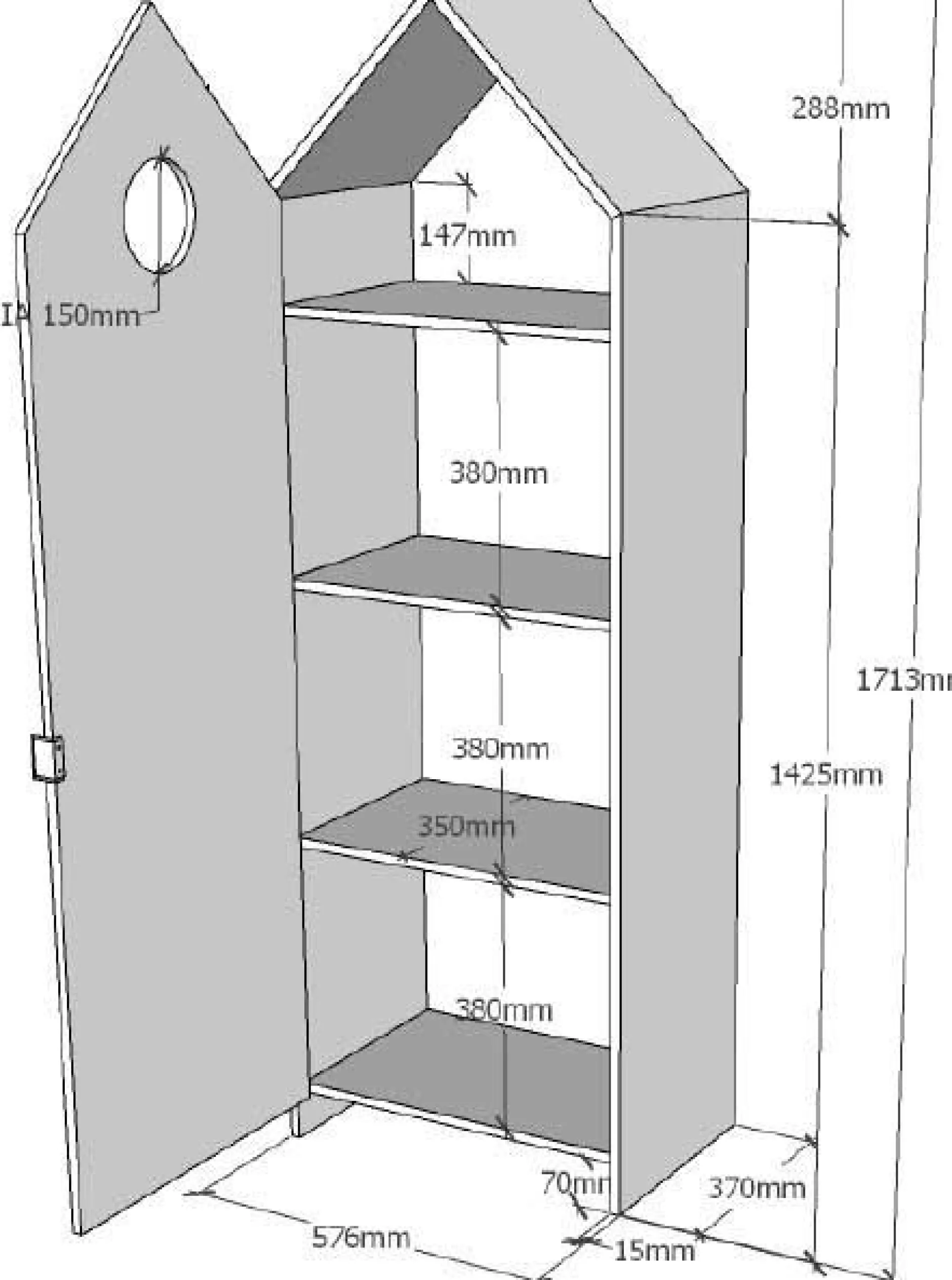2-teiliger Kleiderschrank Casami - 115x37x172 cm - Weiß/Mintgrün