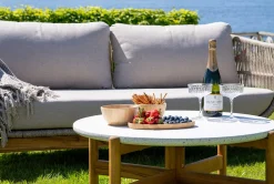 Terracina Lounge-Set - mit Kissen - Akazienholz/Beige