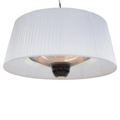 Terrassenheizung mit Beleuchtung Alix 74cm hängend - weiß