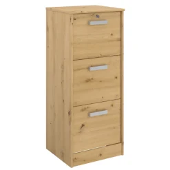 The OfficeBüro-Set : Schreibtisch 120cm, Aktenschrank, Bücherregal - Eiche Dekor