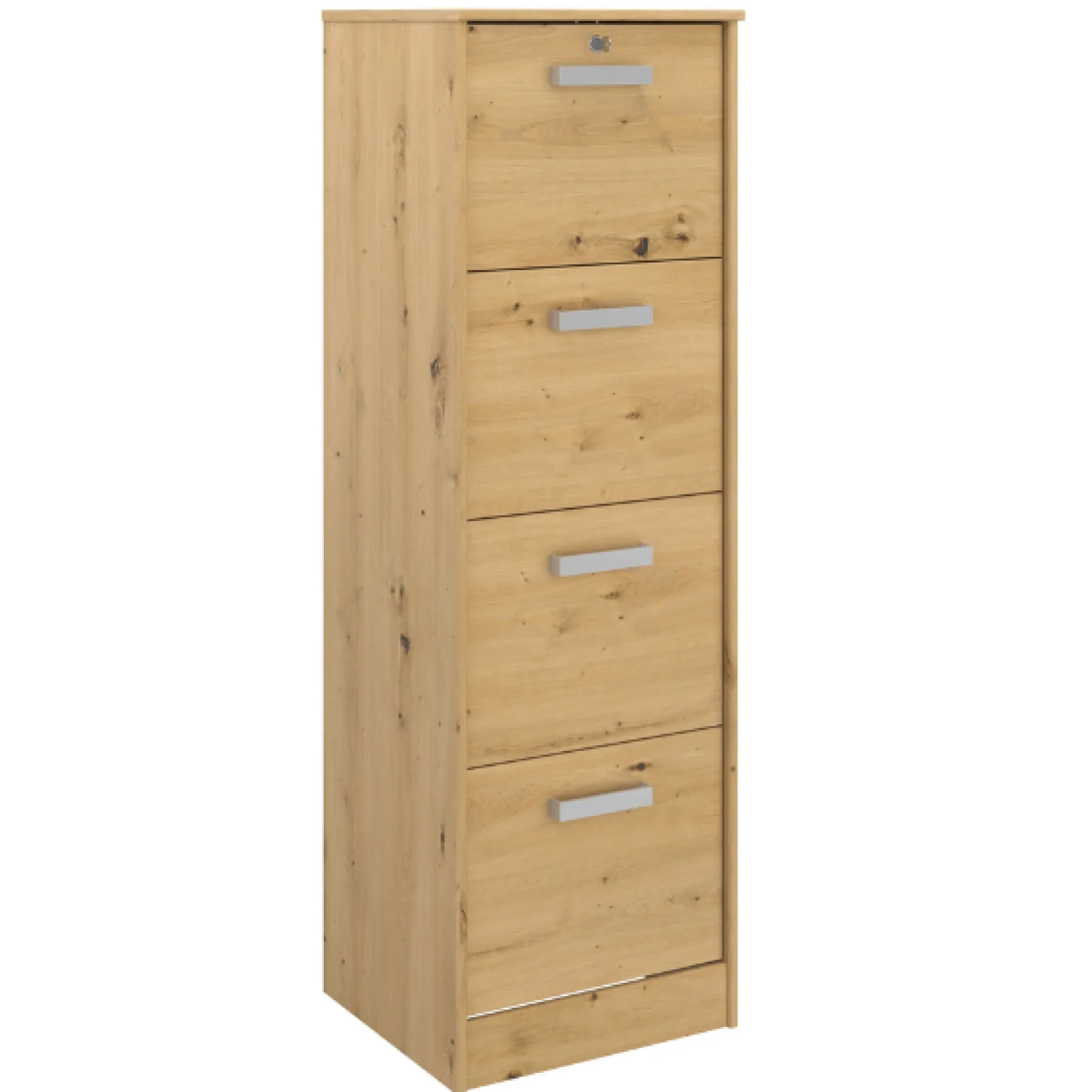 The OfficeBüro-Set : Schreibtisch 150cm, Aktenschrank, Bücherregal - Eiche Dekor