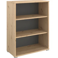 The OfficeBüro-Set : Schreibtisch 150cm, Schubladenschrank, Bücherregale, Aktenschränke - Eiche Dekor