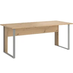 The OfficeBüro-Set : Schreibtisch 150cm, Schubladenschrank, Bücherregale, Aktenschränke - Eiche Dekor