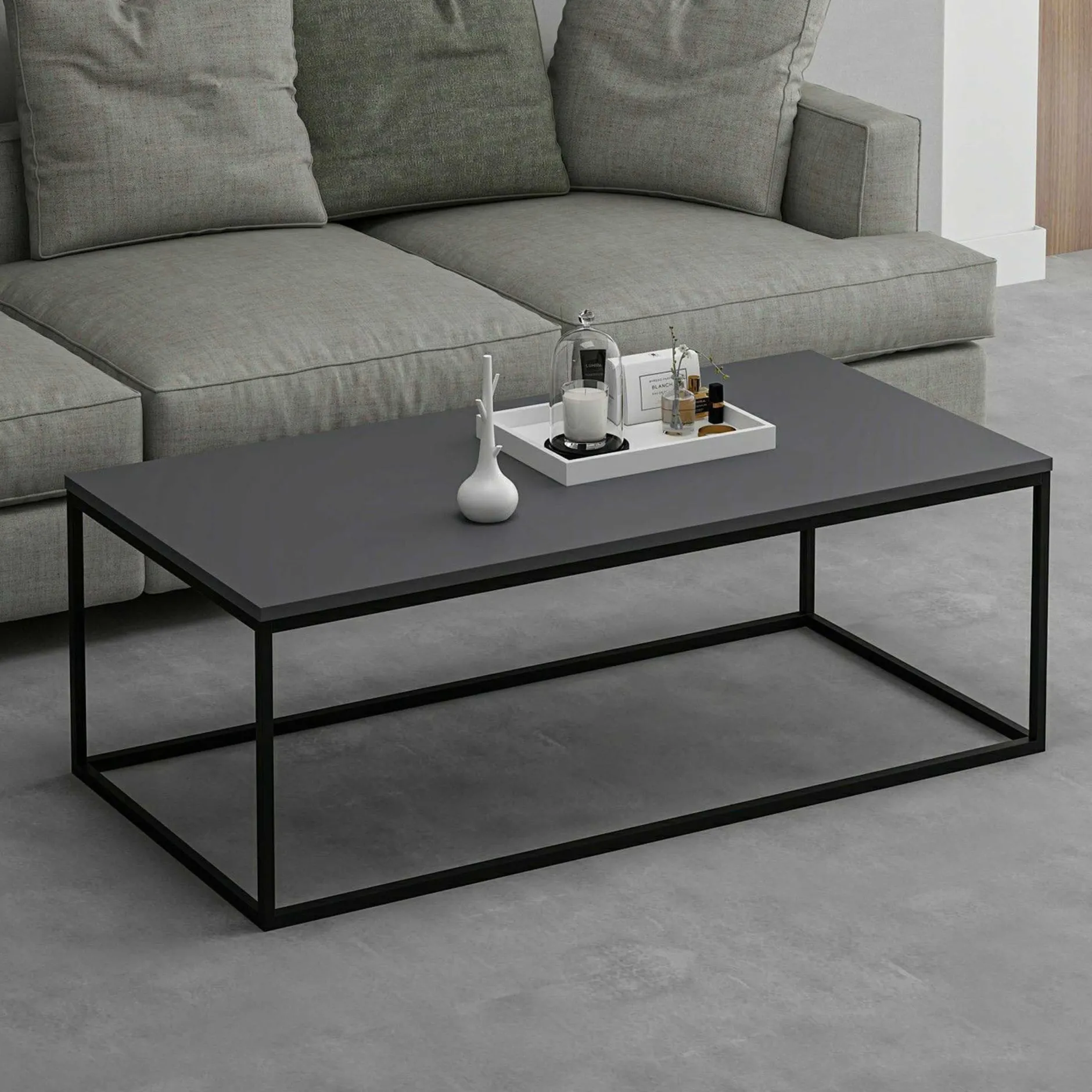 Tiger Couchtisch | 100 % MELAMIN | Anthrazit