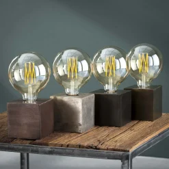 Tischleuchte Cubes - Bronze