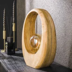 Tischleuchte Hirt | 30 x 13 x 43 cm | Mangoholz massiv