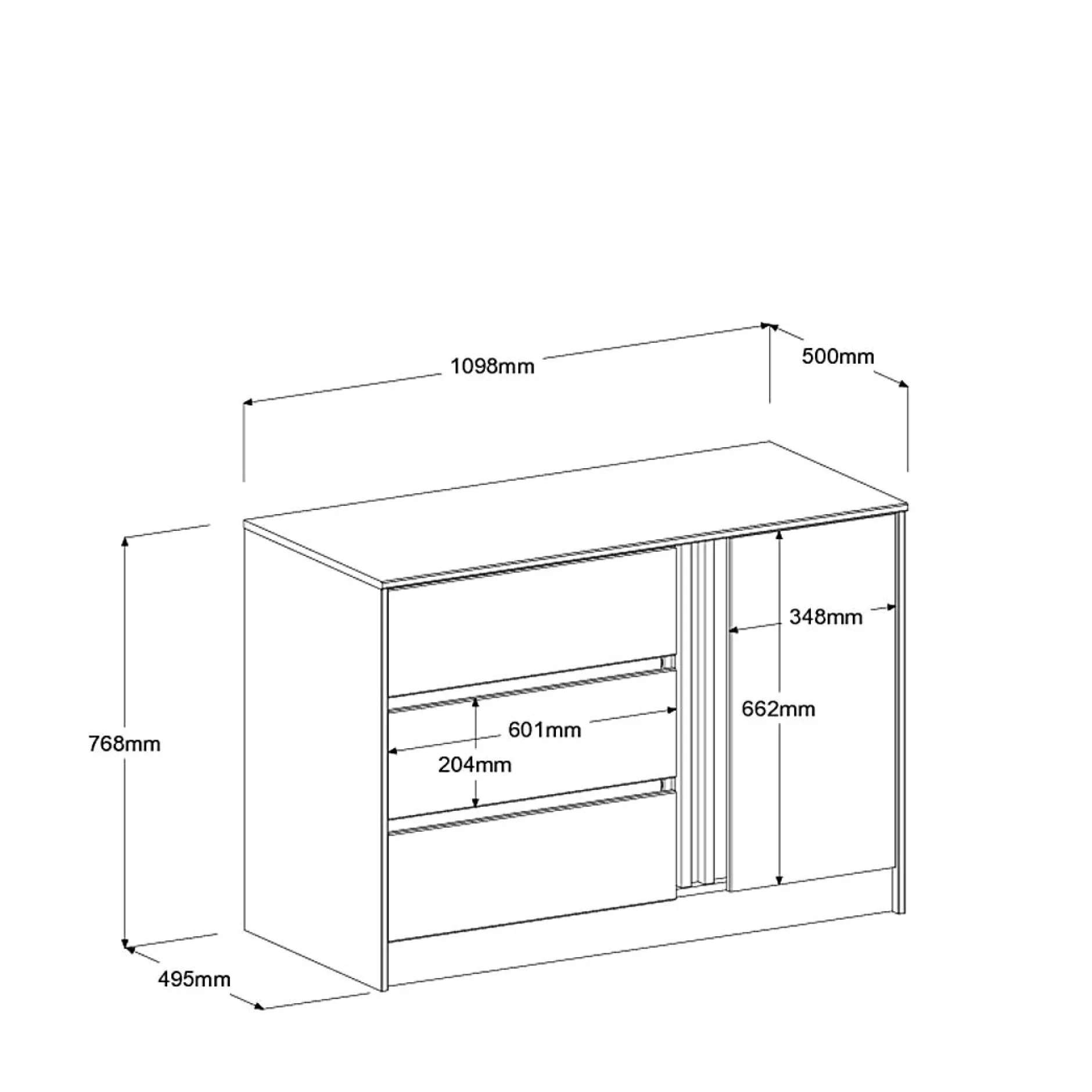 TokioKinderzimmer : Bett 90x200 mit Schubladen, Kleiderschrank, Kommode, Schreibtisch