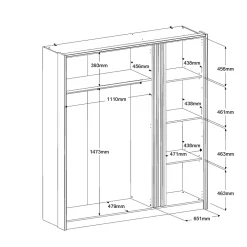 TokioKinderzimmer : Bett 90x200 mit Schubladen, Kleiderschrank, Schreibtisch