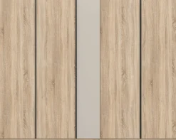 5-türiger Kleiderschrank Oakland Xonox Sonoma Eiche 230x183x53 cm