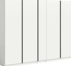 5-Türiger Kleiderschrank Oakland Xonox - Weiß - 230x183x53 cm