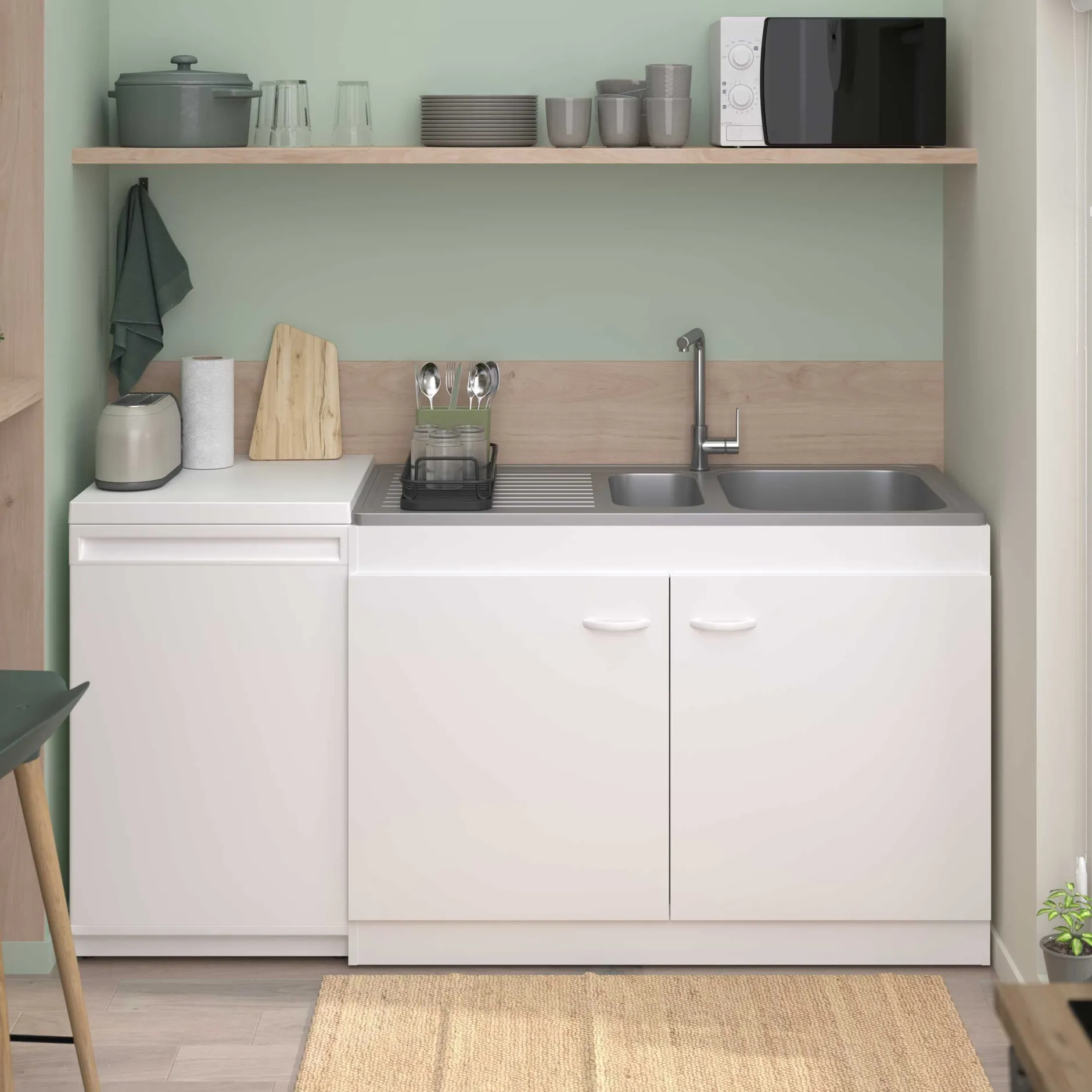2-türiger Unterschrank für die Spüle (120 cm)
