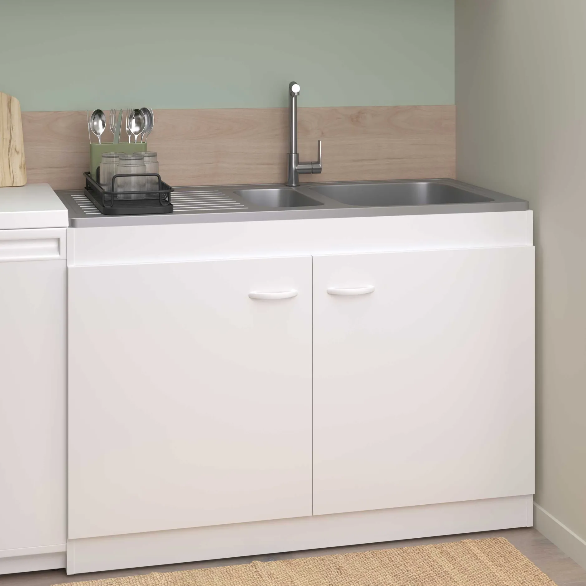 2-türiger Unterschrank für die Spüle (120 cm)