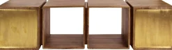 2-türiges Mango-Sideboard und TV-Schrank aus Messing