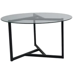 Trio G Couchtisch | METALLRAHMEN | Transparent, Schwarz