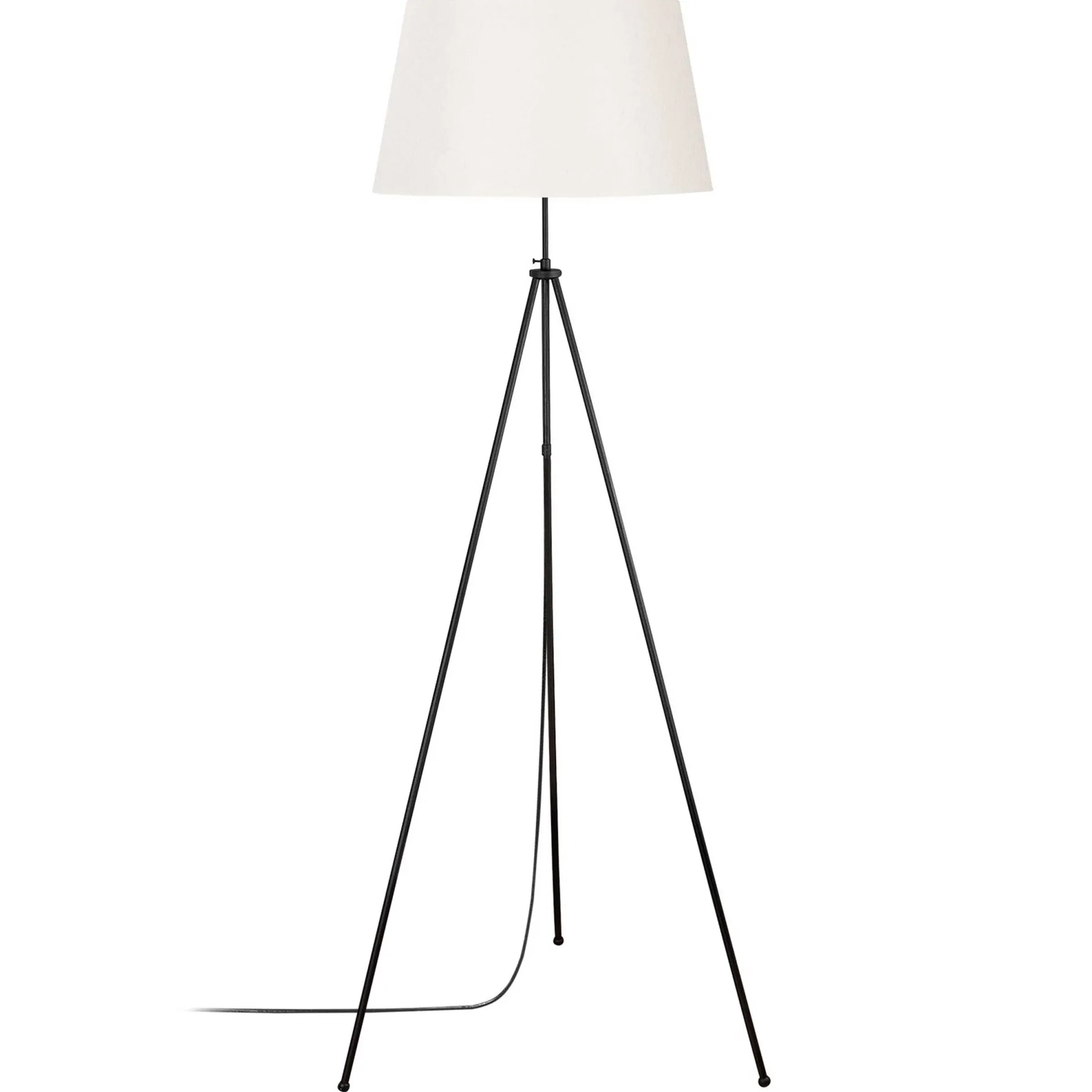 Tripod Stehleuchte | METALLGEHÄUSE | Schwarz, Creme