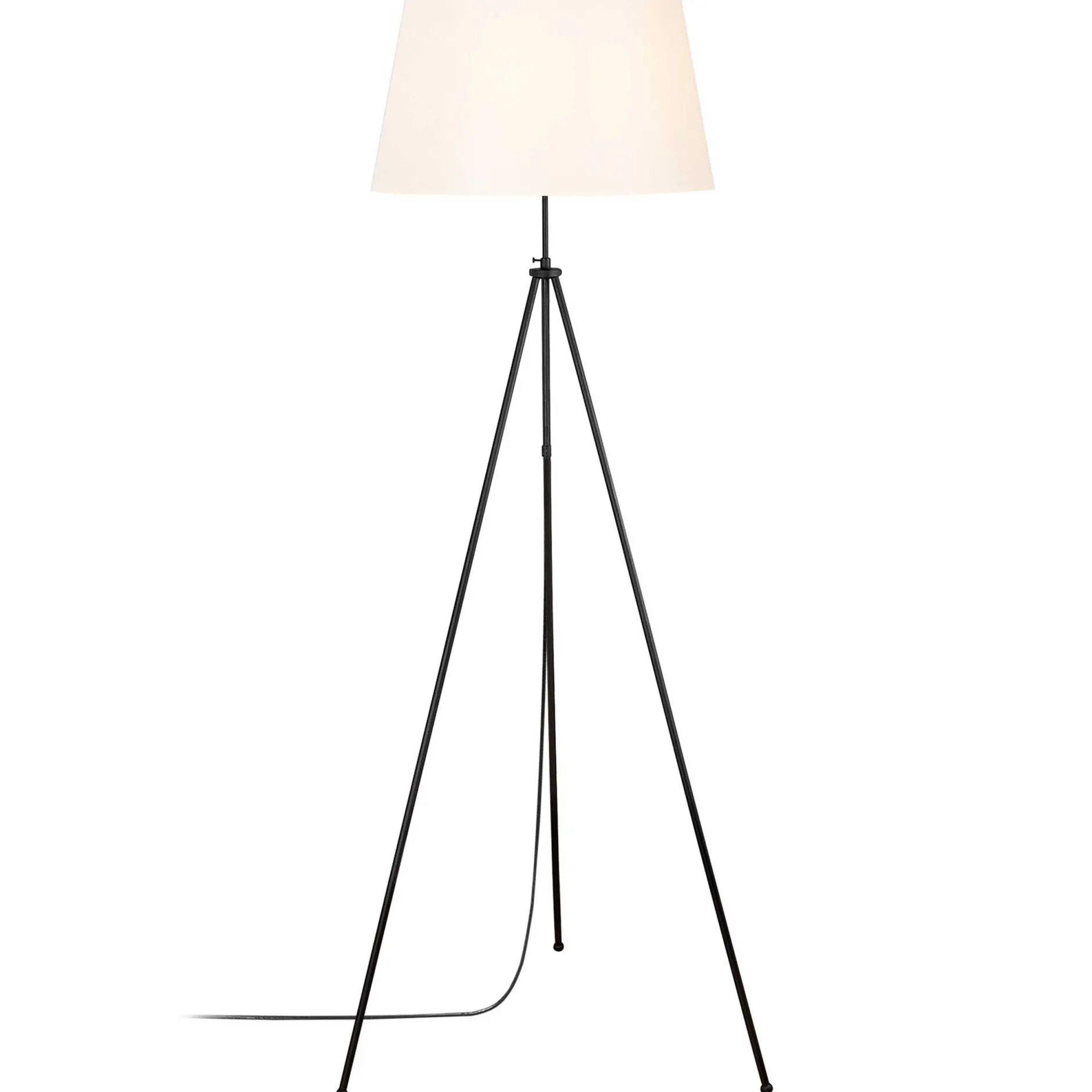 Tripod Stehleuchte | METALLGEHÄUSE | Schwarz, Creme