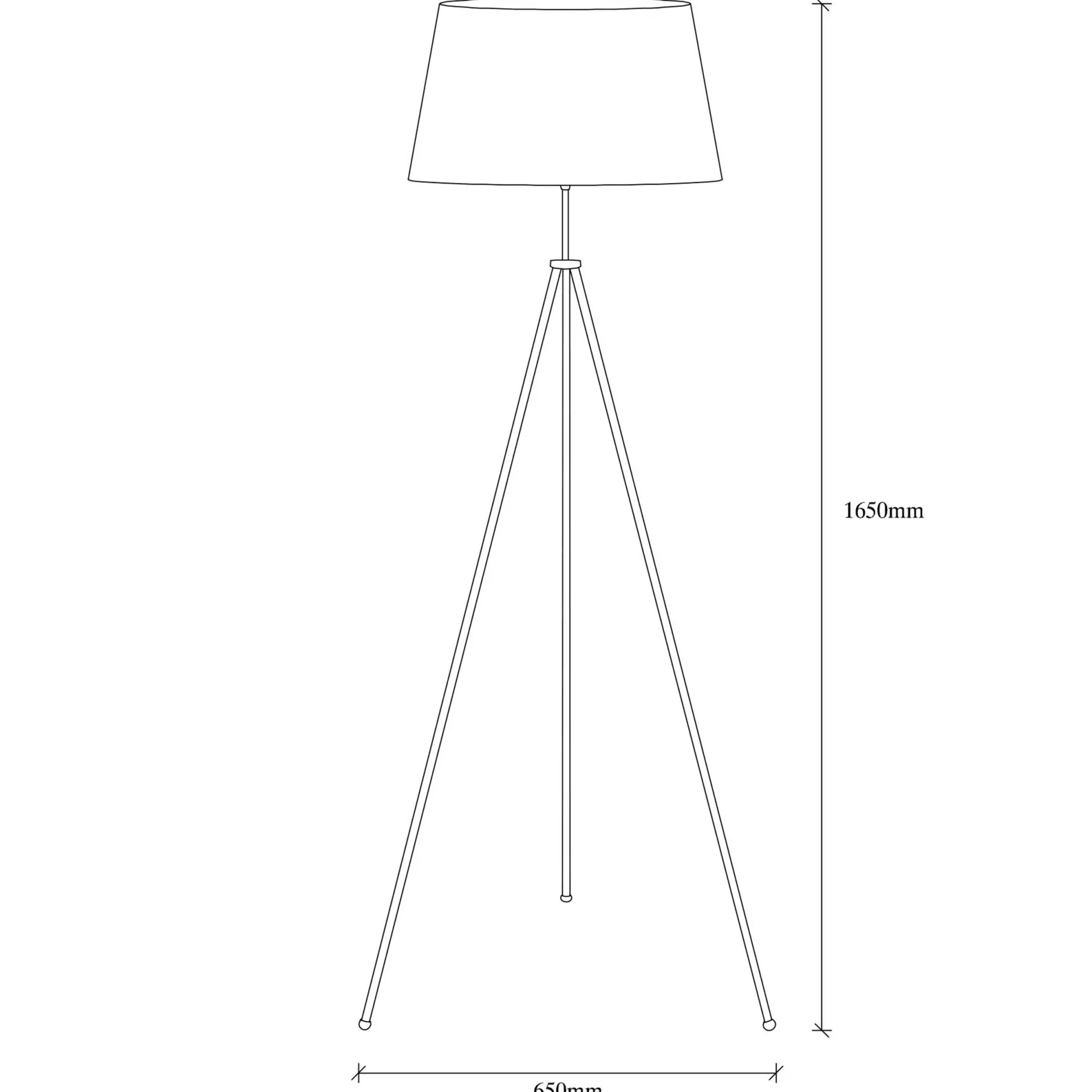 Tripod Stehleuchte | METALLGEHÄUSE | Schwarz, Creme