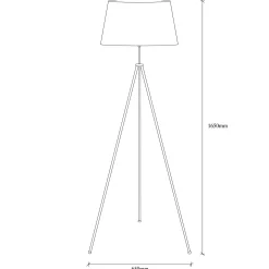 Tripod Stehleuchte | METALLGEHÄUSE | Schwarz, Braun