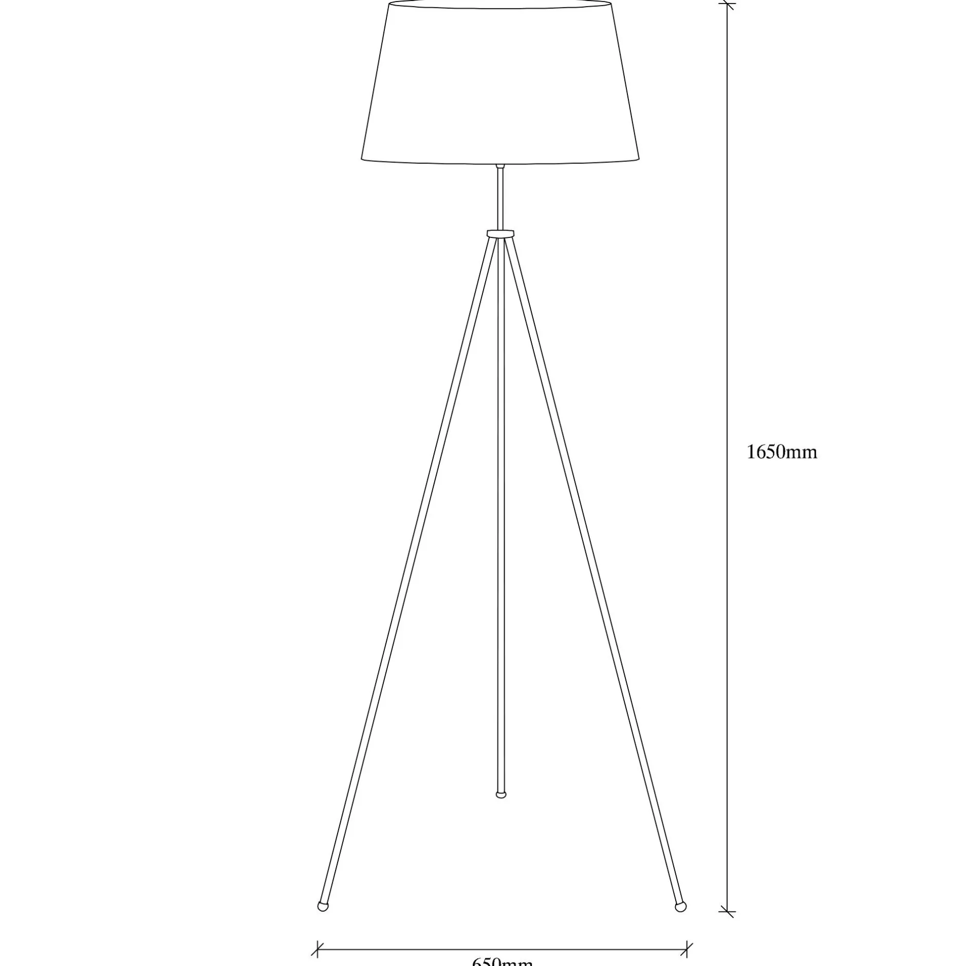 Tripod Stehleuchte | METALLGEHÄUSE | Schwarz, Braun