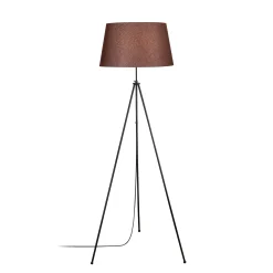 Tripod Stehleuchte | METALLGEHÄUSE | Schwarz, Braun