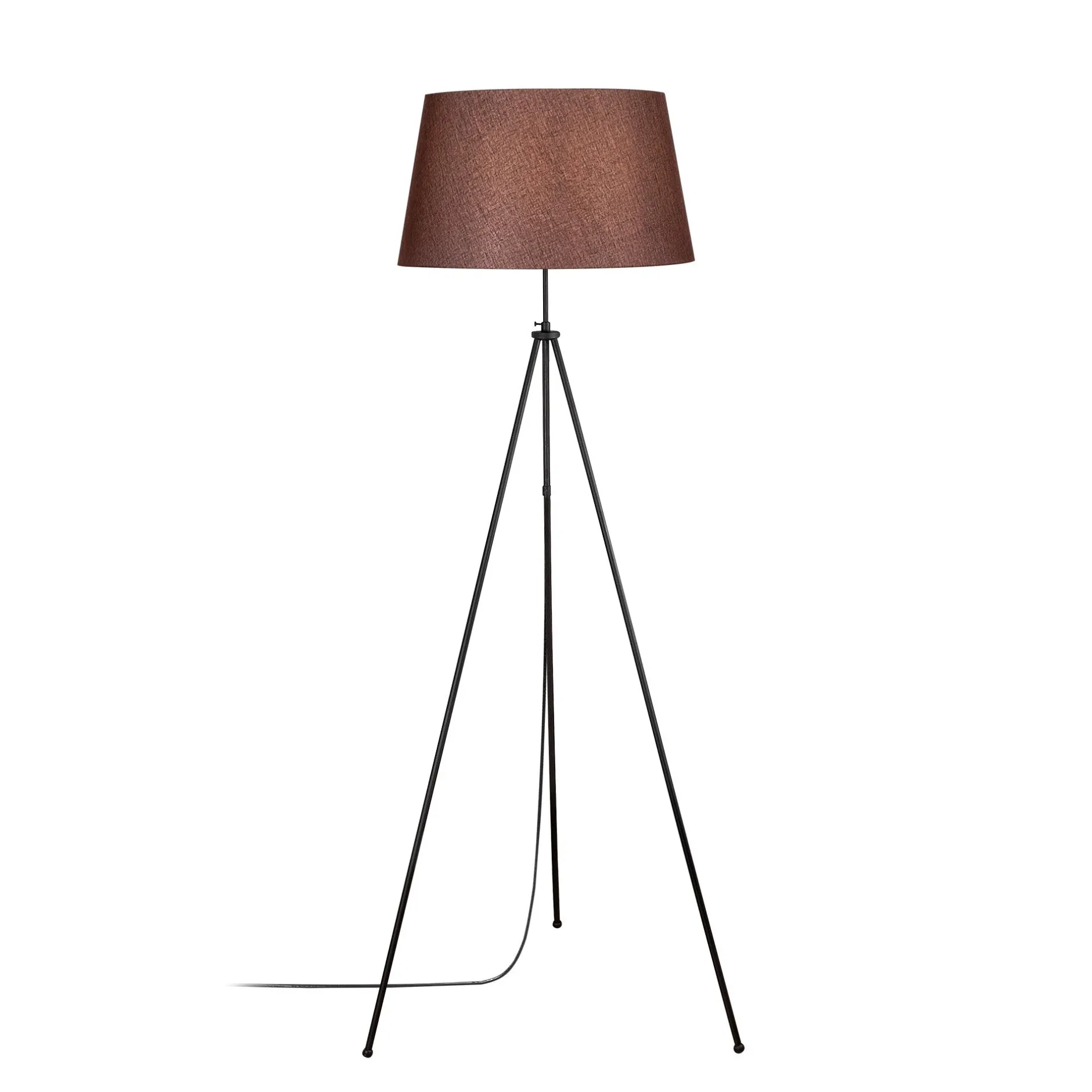 Tripod Stehleuchte | METALLGEHÄUSE | Schwarz, Braun
