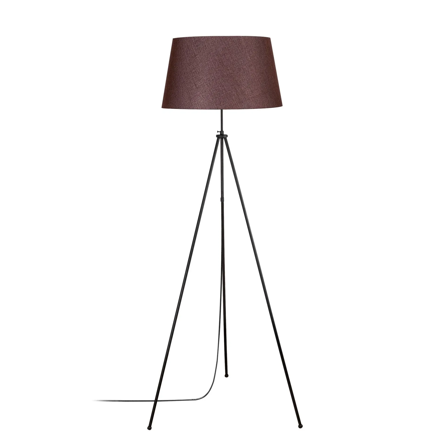 Tripod Stehleuchte | METALLGEHÄUSE | Schwarz, Braun