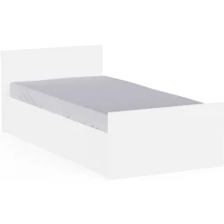 Truhenbett Clyde - 90x200cm - mit Lattenrost - weiß