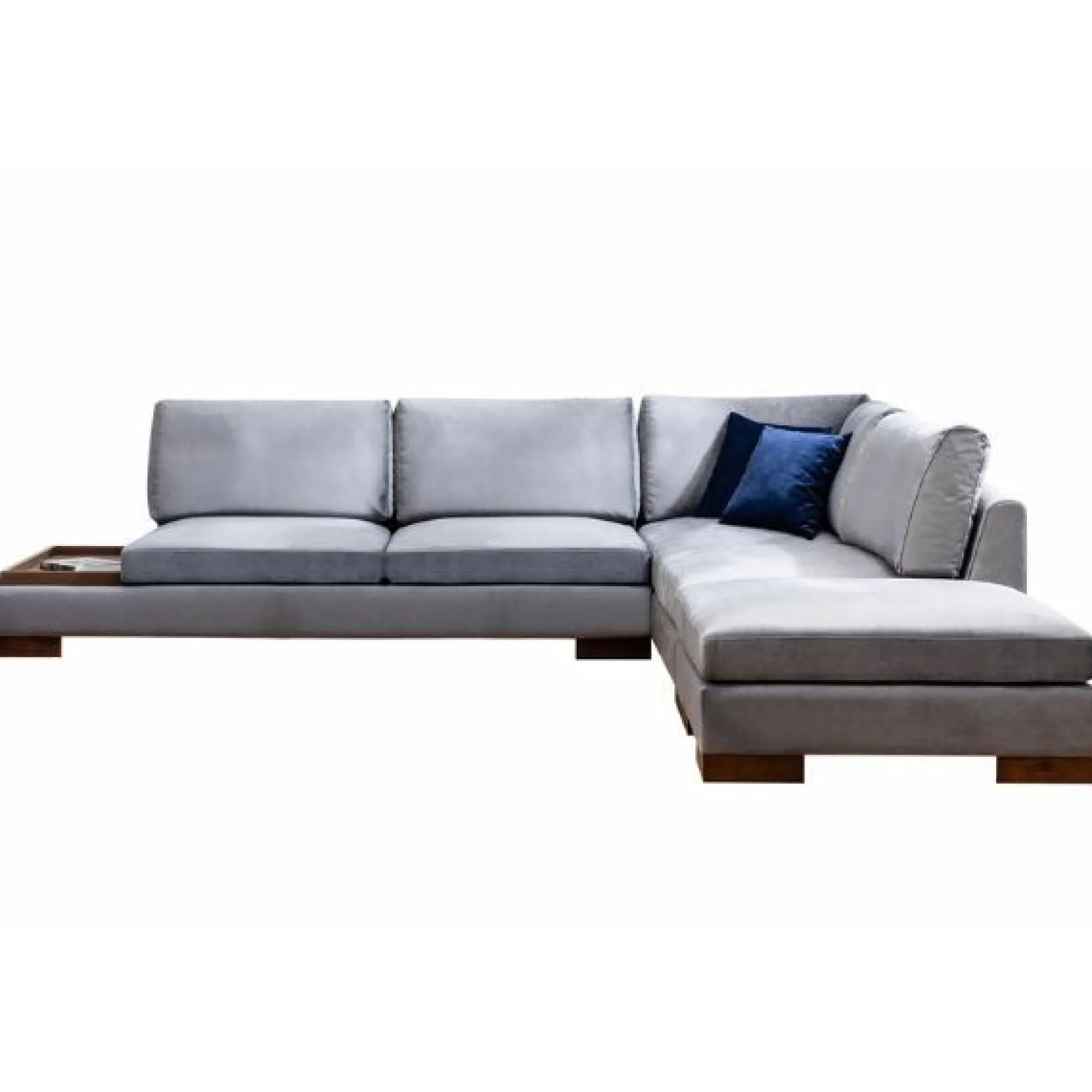 Tulip Ecksofa | BUCHENHOLZ / SPANPLATTE | Dunkelgrau