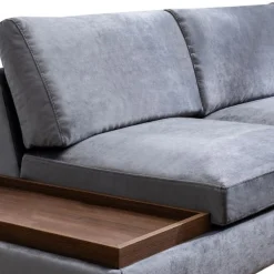 Tulip Ecksofa | BUCHENHOLZ / SPANPLATTE | Dunkelgrau