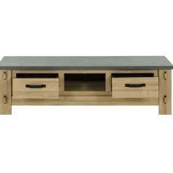 TV-Möbel Louane 172cm, 2 Schubladen - Eiche/Beton