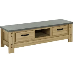 TV-Möbel Louane 172cm, 2 Schubladen - Eiche/Beton