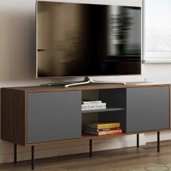 TV-Möbel Vibe 150cm - Walnuss/Grau