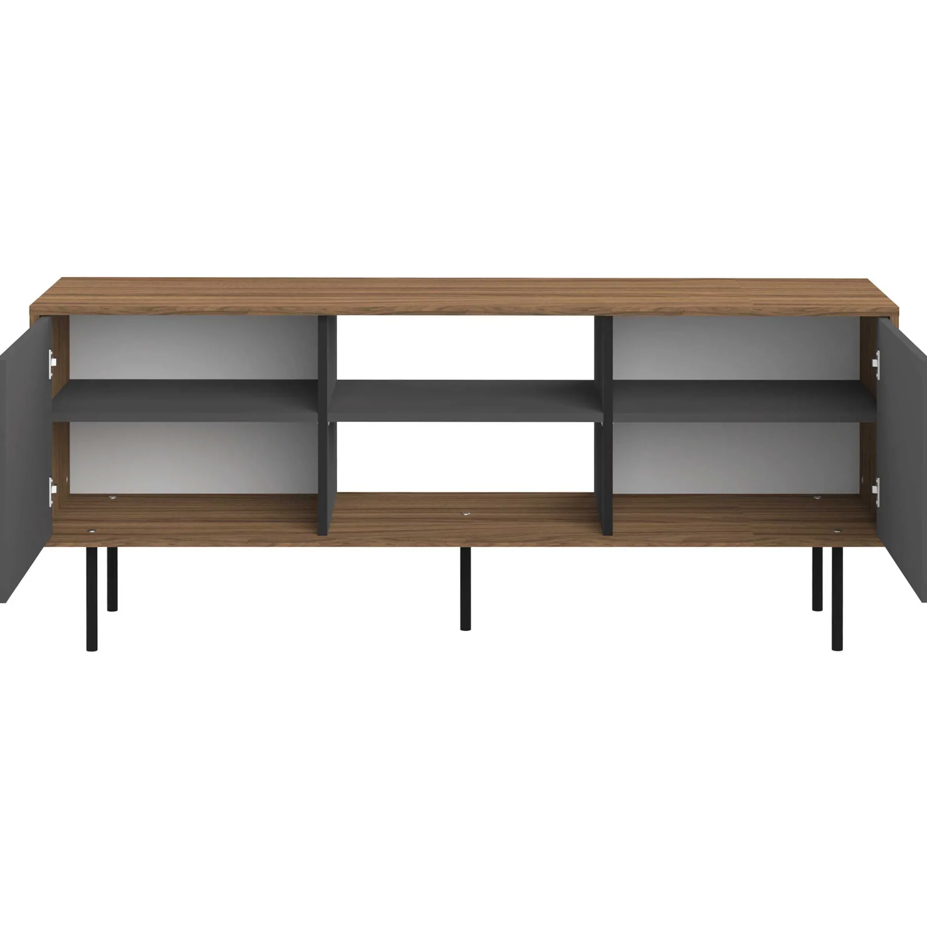 TV-Möbel Vibe 150cm - Walnuss/Grau