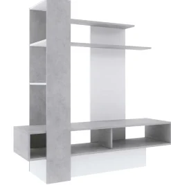 Tv-Möbel Zerko 140cm - Beton/Weiß