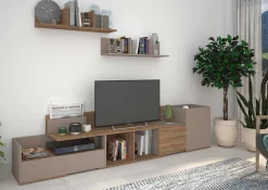 TV-Schrank Boost 180cm - braun/beige