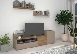 TV-Schrank Boost 180cm - braun/beige