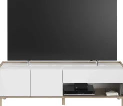 TV-Schrank Morpheus - 150x40x47cm - 2 Türen und 1 Schublade - Eiche Dekor/Weiß