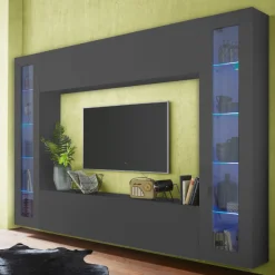 TV-Schrank Natasha | 180 x 30 x 40 cm | Anthrazit-farbig