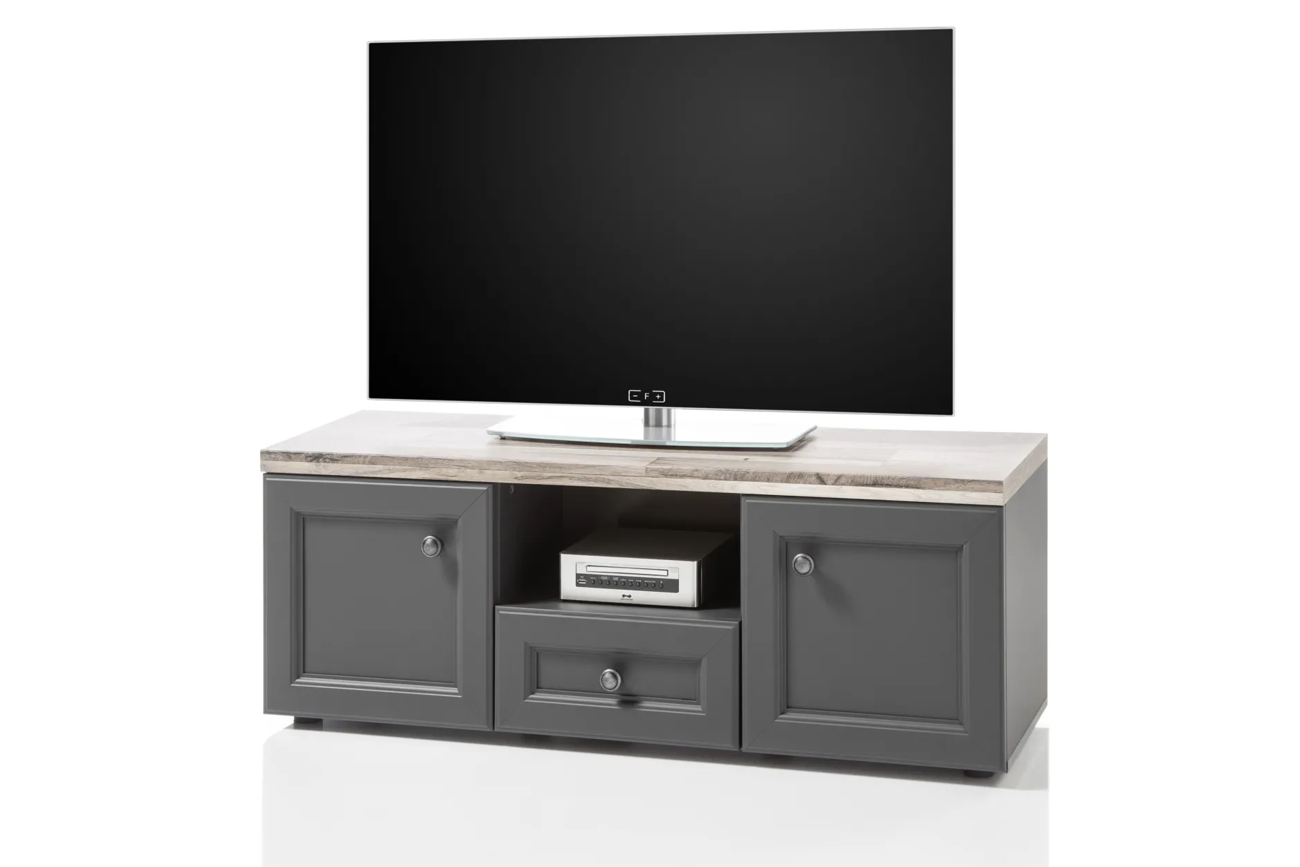 TV-Schrank Norah 122cm - grau/braun