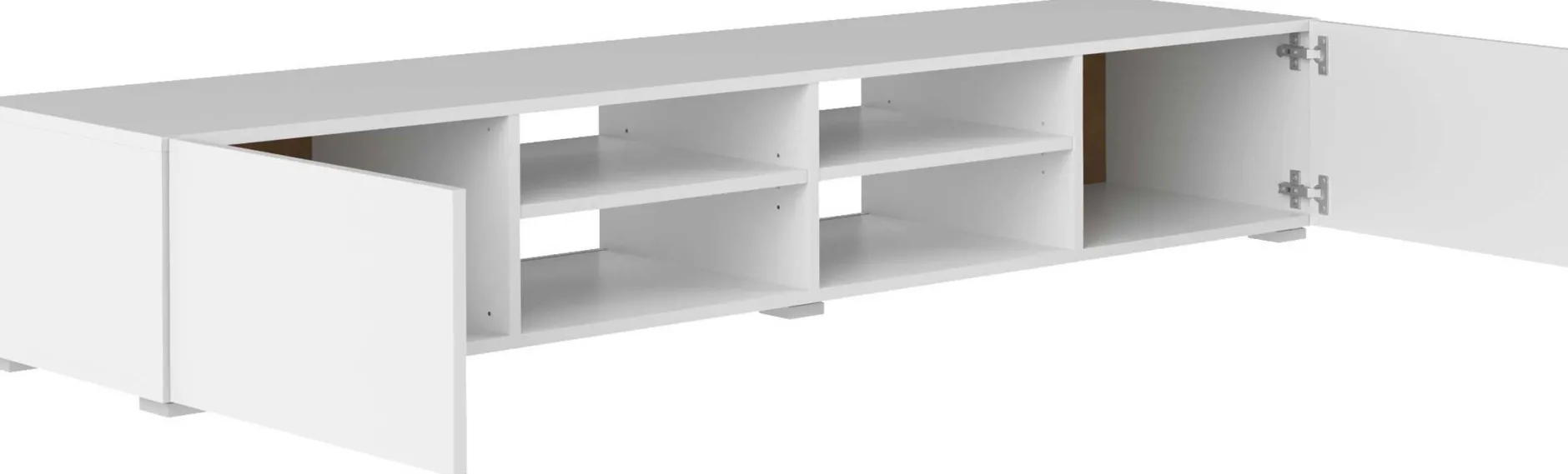 TV-Schrank Podium 185 cm - weiß