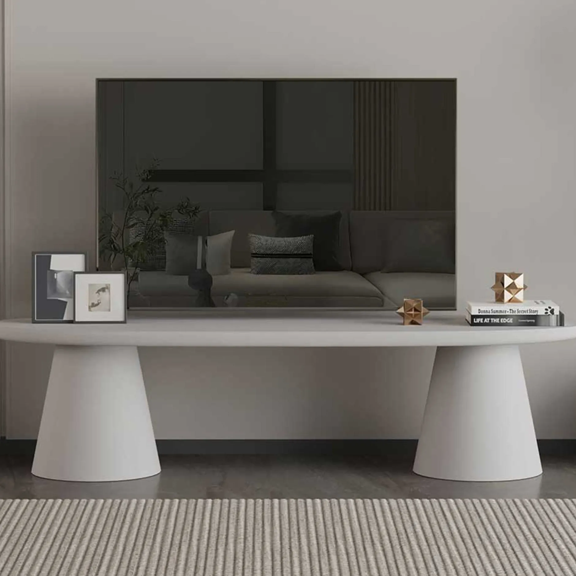TV-Schrank Tavares - 160x45x40cm - ecru