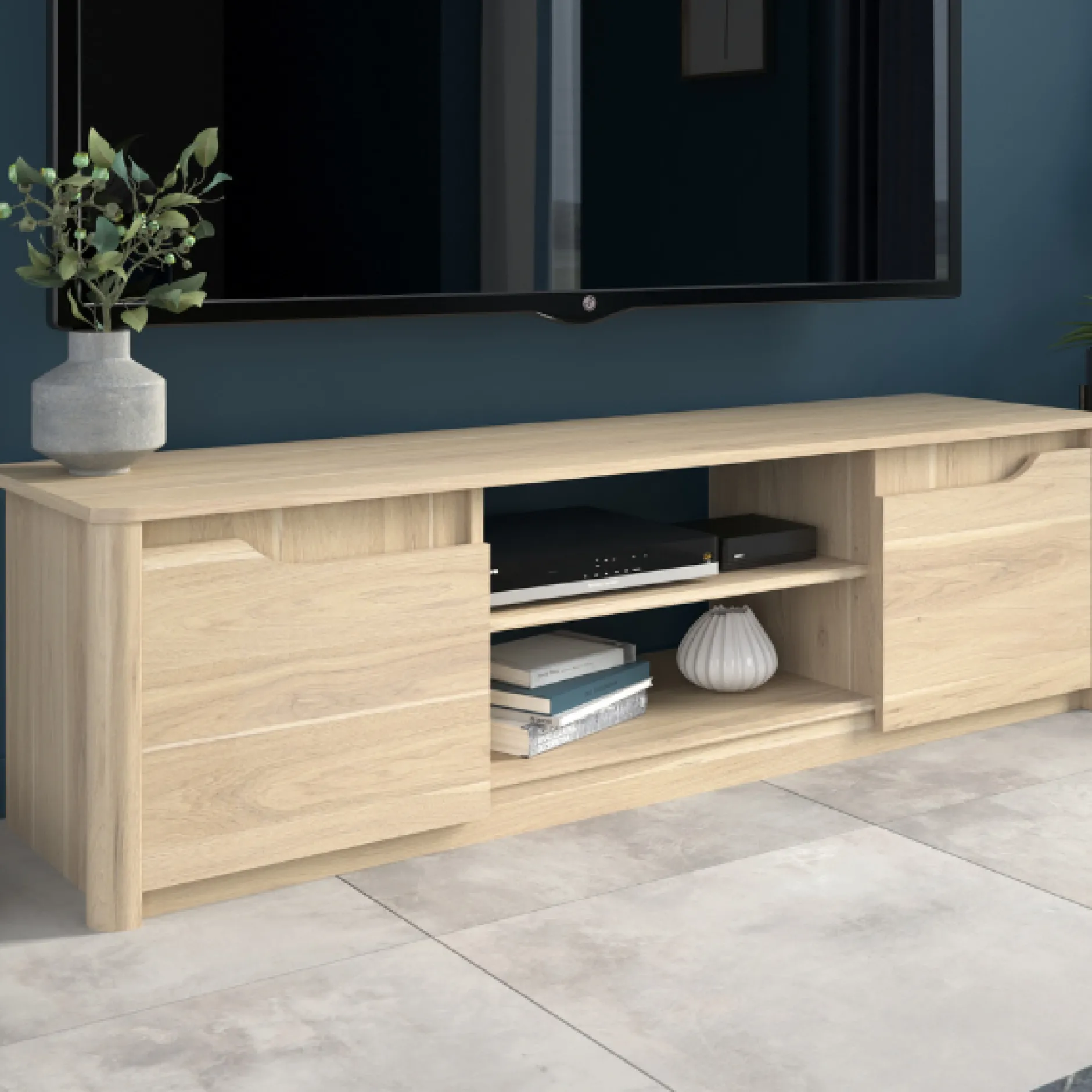 TV-Schrank Wendy 150cm mit zwei Türen - Eiche Dekor