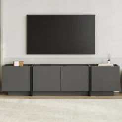 TV-Ständer Lowen - 100% MELAMINE - Anthrazit - 46 x 35 x 180 cm